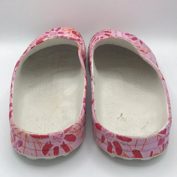Gioseppo pink floral print plastic slides, 9 - Picture 4 of 8